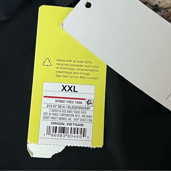 All In Motion Black Athletic Tank Top XXL Workout Activewear Goth Grunge Boho - Picture 9 of 10